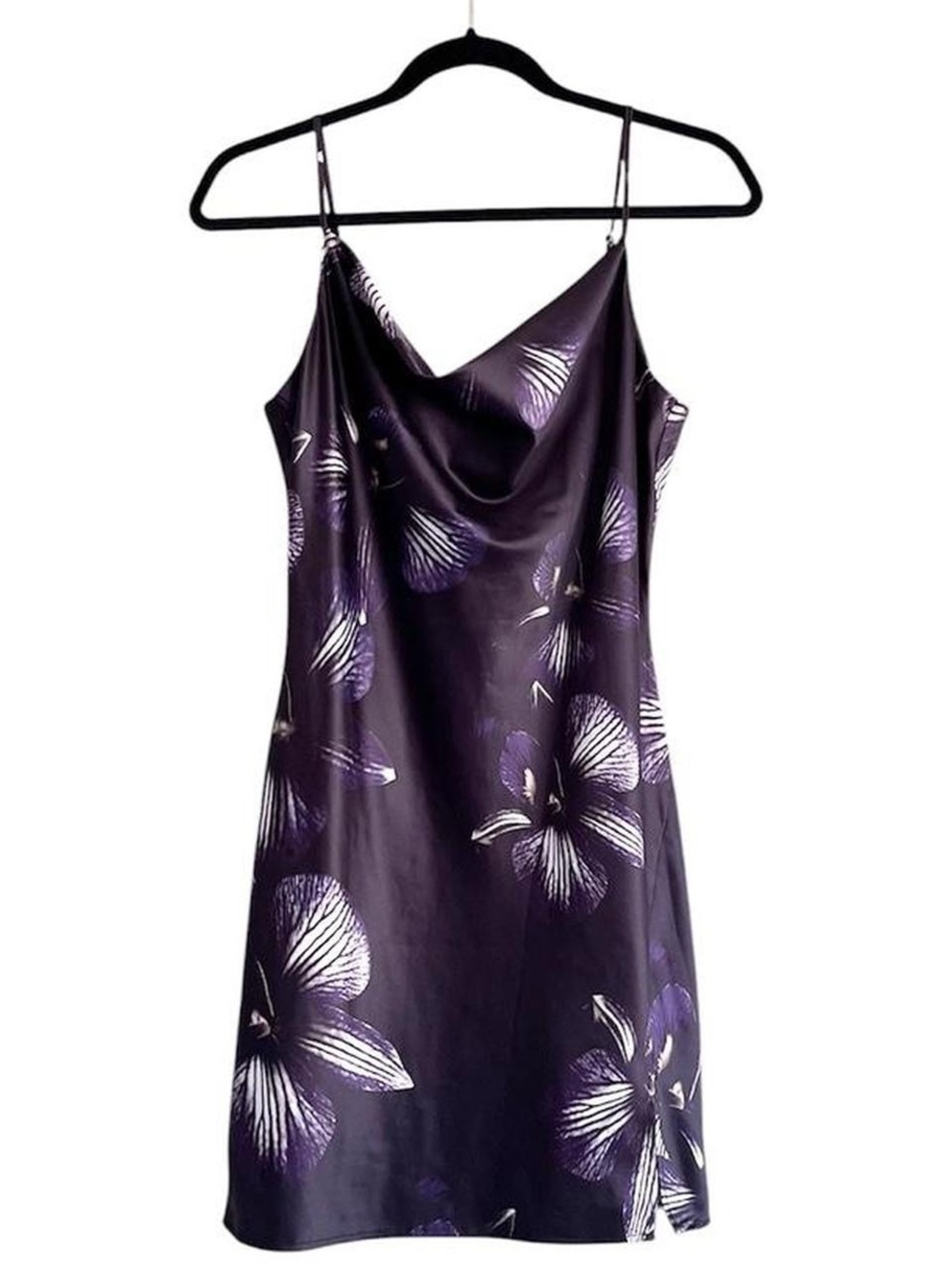 Dynamite Black Floral Slip Dress